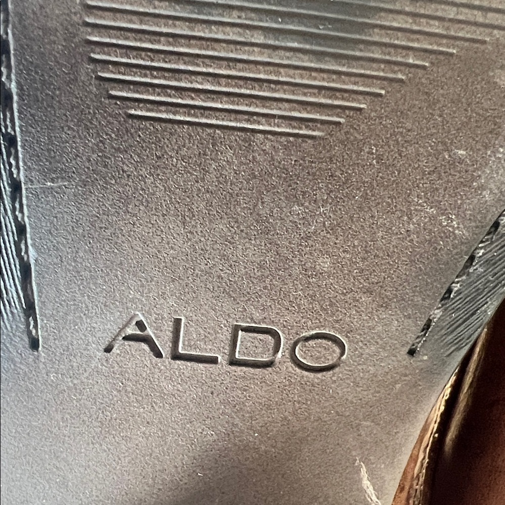 Women’s Aldo Dark Brown Lace-Up Leather Ankle Boots with Buckle - Picture 4 of 5